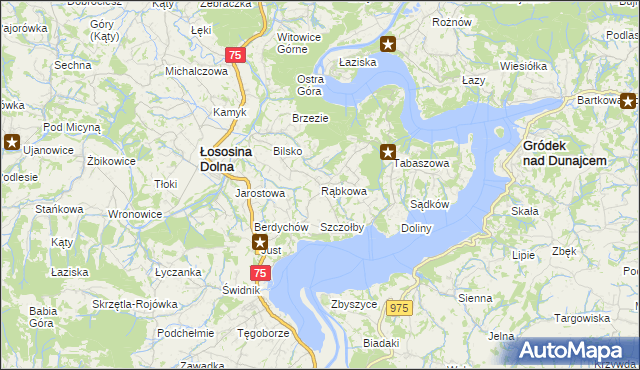 mapa Rąbkowa, Rąbkowa na mapie Targeo