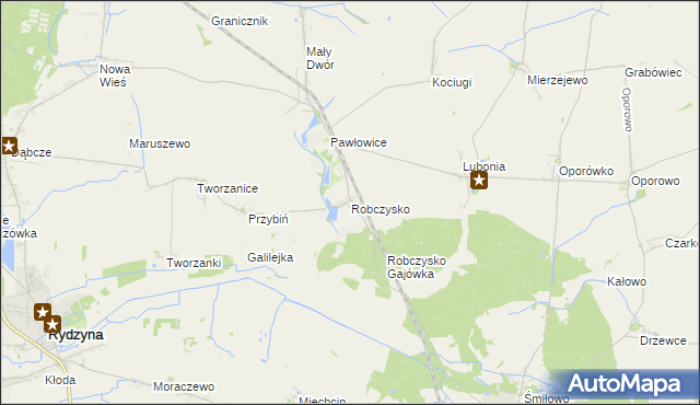 mapa Robczysko, Robczysko na mapie Targeo