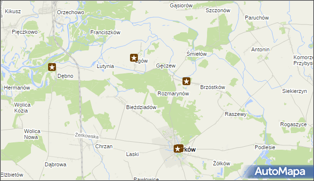 mapa Rozmarynów, Rozmarynów na mapie Targeo