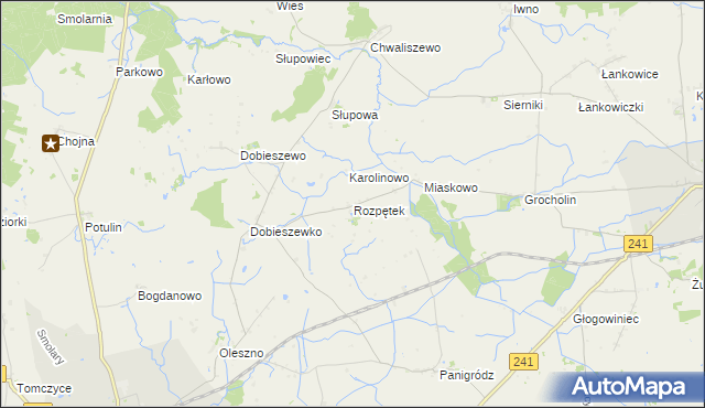 mapa Rozpętek, Rozpętek na mapie Targeo