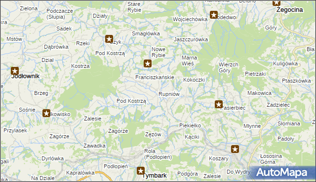 mapa Rupniów, Rupniów na mapie Targeo
