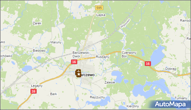 mapa Ruszajny, Ruszajny na mapie Targeo