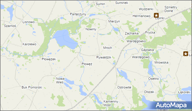 mapa Rywałdzik, Rywałdzik na mapie Targeo