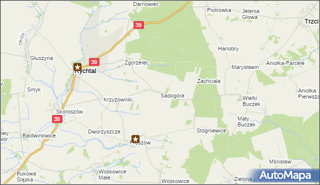 mapa Sadogóra, Sadogóra na mapie Targeo