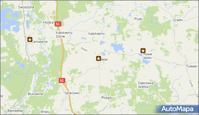 mapa Sętal, Sętal na mapie Targeo
