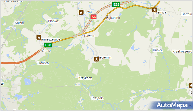 mapa Sieciemin, Sieciemin na mapie Targeo