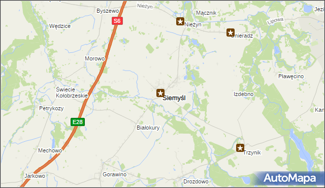 mapa Siemyśl, Siemyśl na mapie Targeo