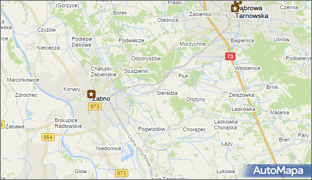 mapa Sieradza, Sieradza na mapie Targeo