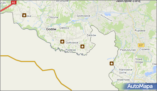 mapa Skrbeńsko, Skrbeńsko na mapie Targeo
