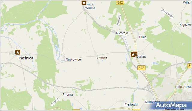 mapa Skurpie, Skurpie na mapie Targeo