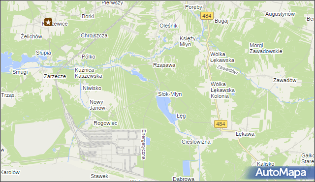 mapa Słok-Młyn, Słok-Młyn na mapie Targeo
