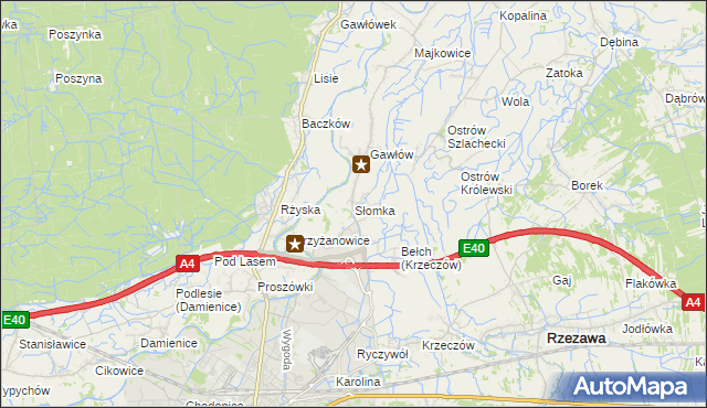 mapa Słomka, Słomka na mapie Targeo
