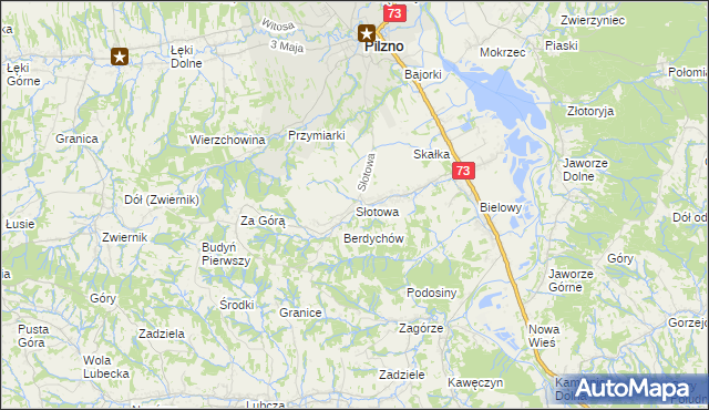 mapa Słotowa, Słotowa na mapie Targeo