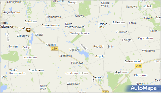 mapa Śmieły, Śmieły na mapie Targeo