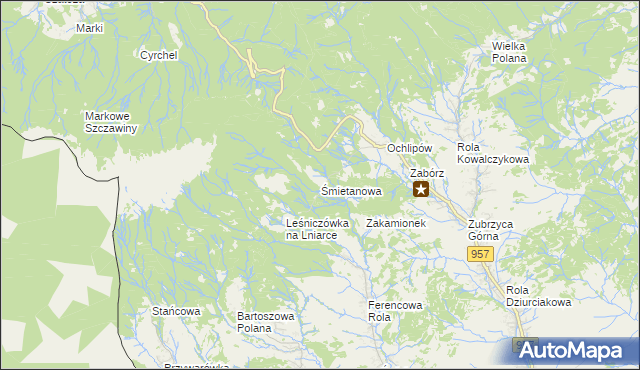 mapa Śmietanowa, Śmietanowa na mapie Targeo