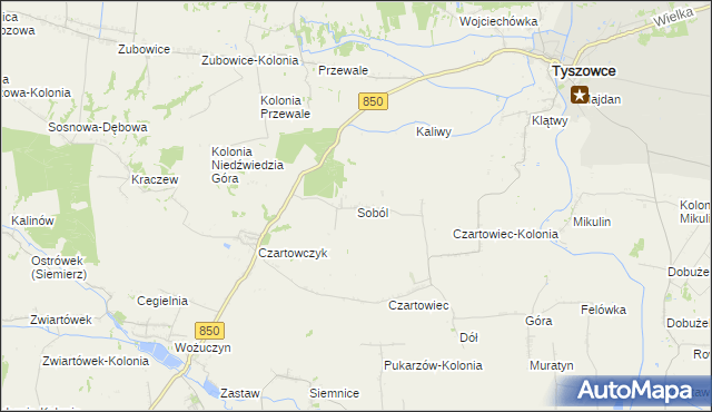 mapa Soból, Soból na mapie Targeo