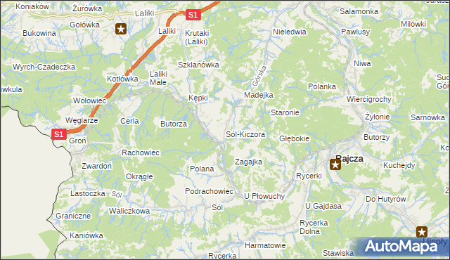 mapa Sól-Kiczora, Sól-Kiczora na mapie Targeo