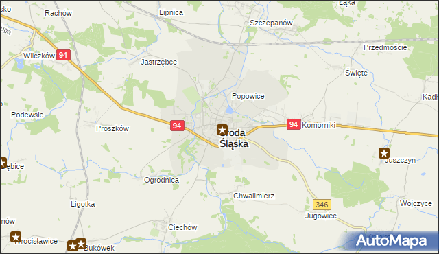 mapa Środa Śląska, Środa Śląska na mapie Targeo