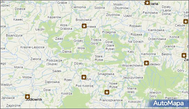 mapa Stare Rybie, Stare Rybie na mapie Targeo