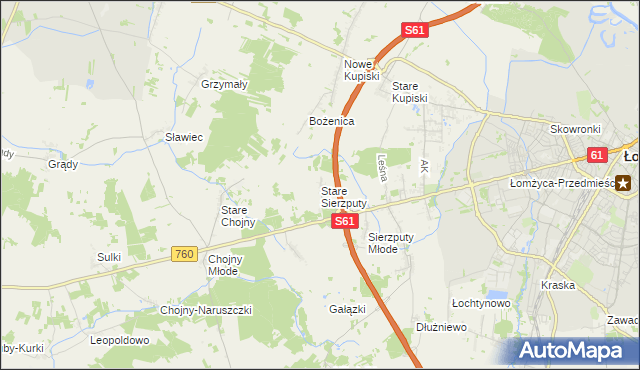 mapa Stare Sierzputy, Stare Sierzputy na mapie Targeo