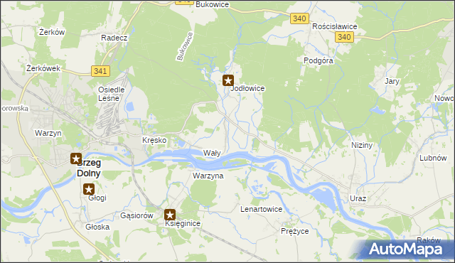 mapa Stary Dwór gmina Brzeg Dolny, Stary Dwór gmina Brzeg Dolny na mapie Targeo