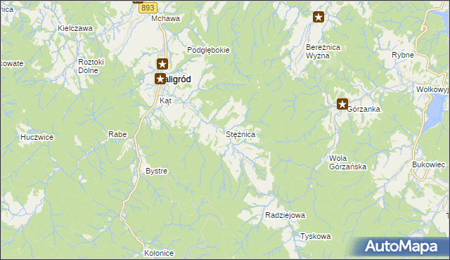 mapa Stężnica, Stężnica na mapie Targeo