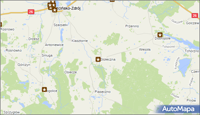 mapa Stołeczna, Stołeczna na mapie Targeo