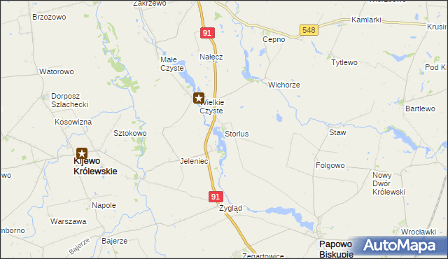 mapa Storlus, Storlus na mapie Targeo
