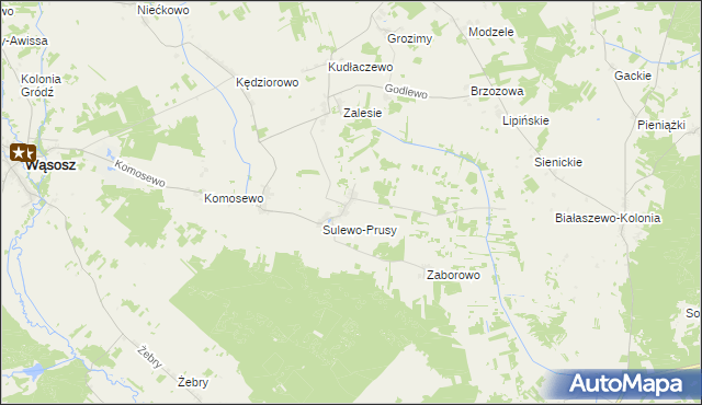 mapa Sulewo-Kownaty, Sulewo-Kownaty na mapie Targeo