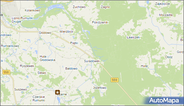 mapa Suradowo, Suradowo na mapie Targeo