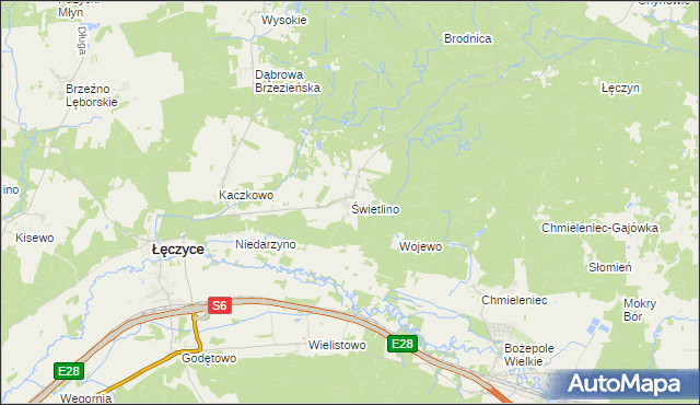 mapa Świetlino, Świetlino na mapie Targeo