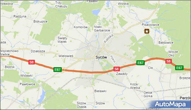 mapa Syców, Syców na mapie Targeo