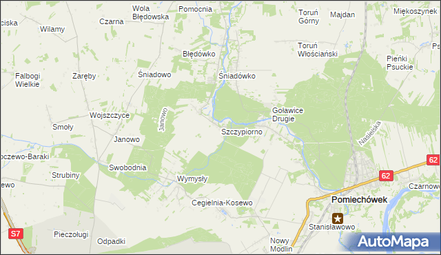 mapa Szczypiorno, Szczypiorno na mapie Targeo