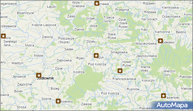 mapa Szyk, Szyk na mapie Targeo