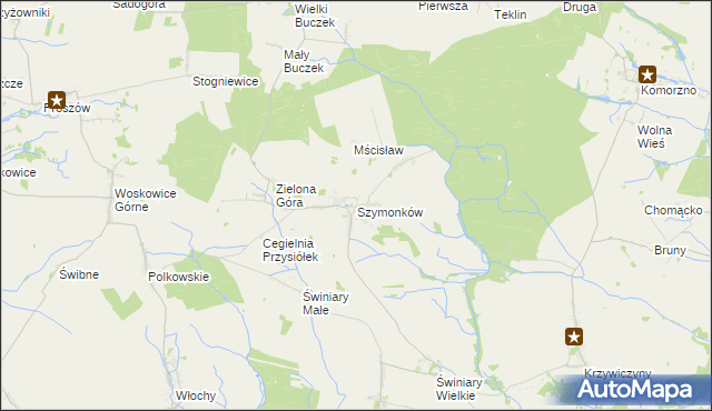 mapa Szymonków, Szymonków na mapie Targeo