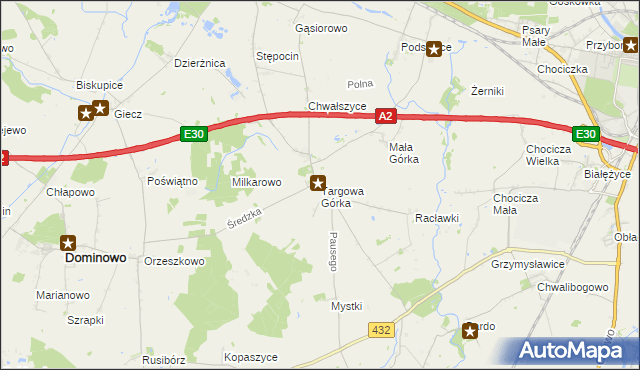 mapa Targowa Górka, Targowa Górka na mapie Targeo