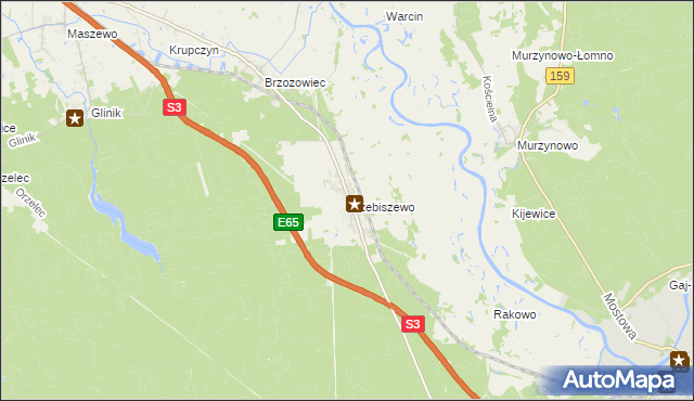 mapa Trzebiszewo, Trzebiszewo na mapie Targeo