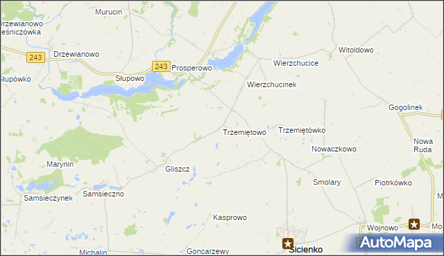 mapa Trzemiętowo, Trzemiętowo na mapie Targeo