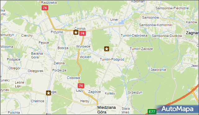 mapa Tumlin-Podgród, Tumlin-Podgród na mapie Targeo