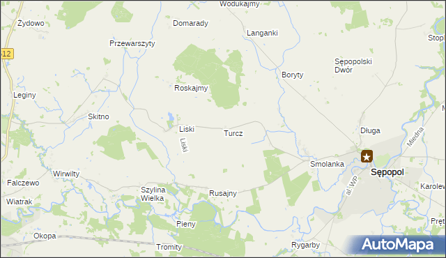 mapa Turcz, Turcz na mapie Targeo