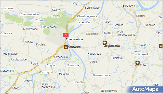 mapa Ujście Jezuickie, Ujście Jezuickie na mapie Targeo