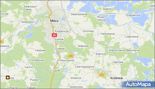 mapa Wałkowa, Wałkowa na mapie Targeo