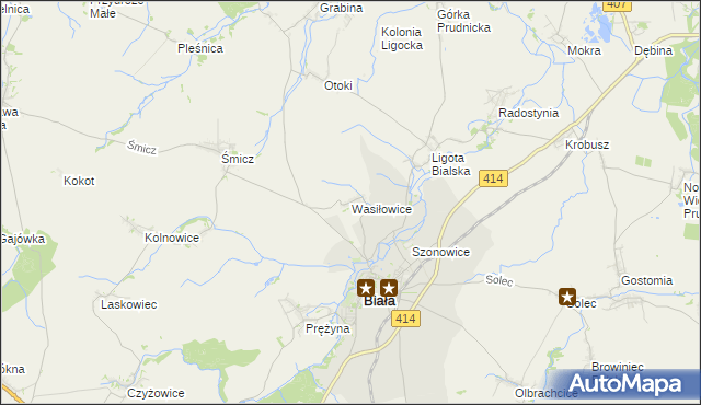 mapa Wasiłowice, Wasiłowice na mapie Targeo