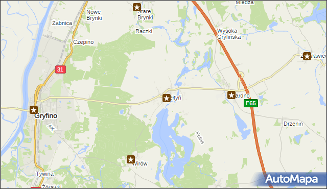 mapa Wełtyń, Wełtyń na mapie Targeo