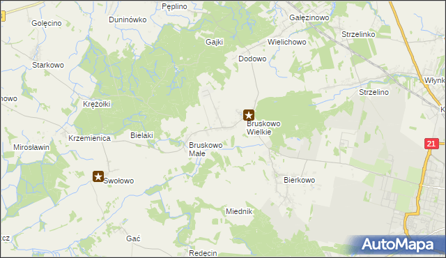 mapa Wierzbięcin gmina Słupsk, Wierzbięcin gmina Słupsk na mapie Targeo