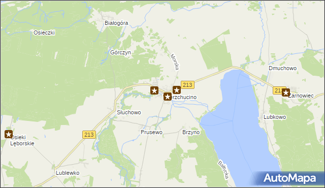 mapa Wierzchucino, Wierzchucino na mapie Targeo