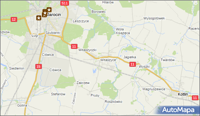 mapa Witaszyce, Witaszyce na mapie Targeo