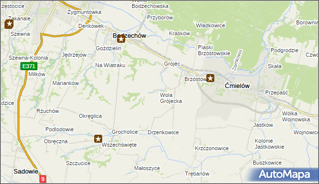 mapa Wola Grójecka, Wola Grójecka na mapie Targeo