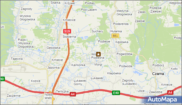 mapa Wólka Podleśna, Wólka Podleśna na mapie Targeo