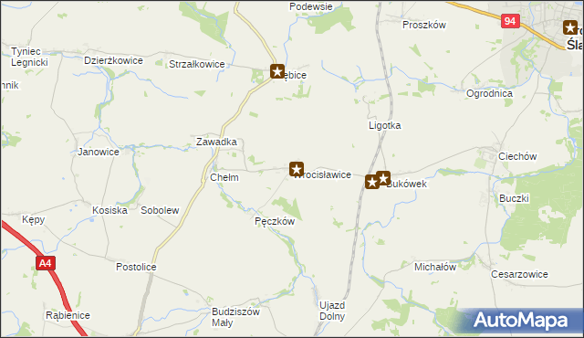 mapa Wrocisławice, Wrocisławice na mapie Targeo
